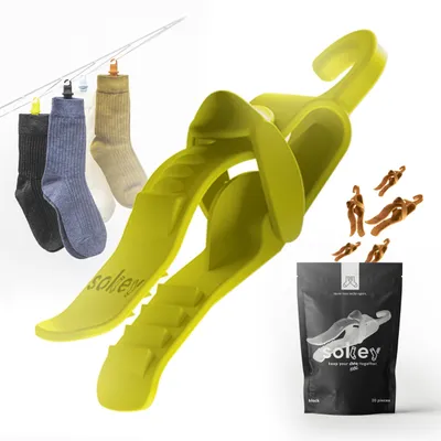 Zdjęcie produktu dla Solidchoice - Zestaw 20 klipsów do skarpet, ułatwiających ich sortowanie