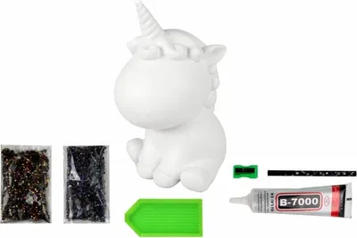 Produktbild von LEAN Toys 15625 DIY-Bausatz für ein Diamant-Einhorn, braun