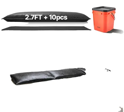 Obrázek produktu pro VEVOR pytle s pískem (bez písku) 10 ks (43 x 83 cm) protipovodňová zábrana ochrana před povodněmi opakovaně použitelné, protipovodňové pytle pro dům dveře sklep garáž protipovodňové pytle včetně kbelíku