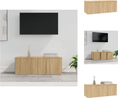 Produktbild von vidaXL TV-Schrank Sonoma-Eiche 80x34x30 cm Holzwerkstoff -  TV-Möbel