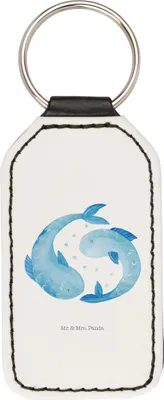 Produktbild von Mr. & Mrs. Panda schlüssel anhänger Sternzeichen Fische - Weiß - Geschenk, Fisch, für, Geburtstag März, Sternbild, Februar, Schlüsselanhänger, Taschenanhänger, Mit Spruch