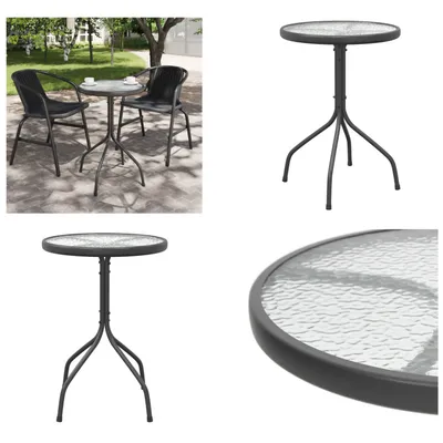 Zdjęcie produktu dla vidaXL Stół ogrodowy Ø50x71 cm stalowy antracyt - Stół ogrodowy - Stoły ogrodowe - Okrągły stół - Stół zewnętrzny