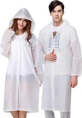 Produktbild von Regenponcho, Regenponcho Einweg, 2 Stš¹ck Uni Wiederverwendbar Transparent Regenmantel PEVA Tragbarer Wasserdicht Regencape Atmungsaktiv Regenjacke fš¹r Reisen, Wandern, Radfahren & Camping