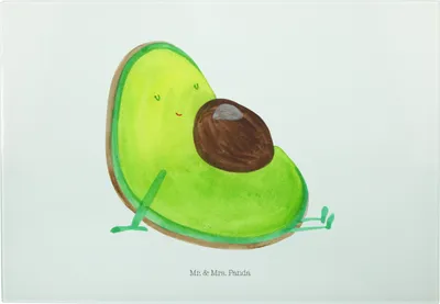 Produktbild von Mr. & Mrs. Panda Servierplatte Avocado Schwangerschaft - Weiß - Geschenk, Schneidebrett, Liebe, Geburt, Glasschneidebrett, Brotzeitplatte, vesperbrett, Hackbrett, Baby