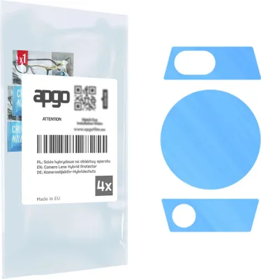 Produktbild von apgo 4 Stück Hybrid Kameraschutz, Kamera-Schutzglas kompatibel mit Oukitel WP21, Linsenschutz, 9H Härte, Schutz für Kameraobjektiv, Anti-Kratzer, transparent
