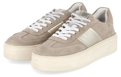 Produktbild von Bullboxer Damen Plateau-Sneaker Beige Leder Größe: 40