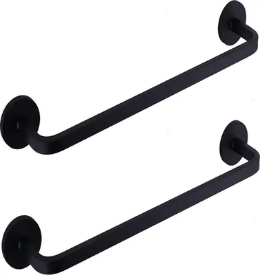Produktbild von 2er-Pack magnetische Handtuchhalter für Kühlschrank, Herd, Backofen, Geschirrspüler, Spüle und Waschmaschine (schwarz)