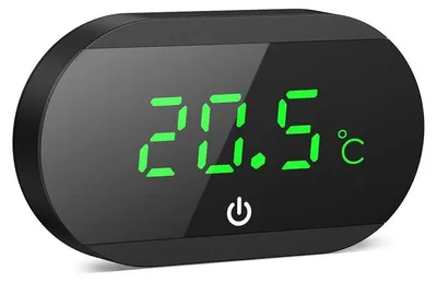 Produktbild von Kabelsensorloses Klebethermometer für Meer- oder Süßwasseraquarien – Miniatur, LED-digital, Messgenauigkeit ±0,5°C bei 0–60°C