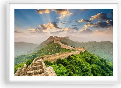 Produktbild von Gerahmtes Poster - Weißer Rahmen - Wand Berg asiatisch china - 70x50 cm - Wand Bild - Wanddeko - Wandbilder - Kunstposter - Wandposter - Bilderrahmen - Bilder - Kunstdruck - Wandbild - P2WAA70x50-3069