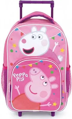 Obrázok produktu pre Peppa Pig – ruksak s kolieskami, 24 x 36 x 12 cm, ružový, univerzálna veľkosť