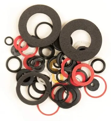 A pile of various sized rubber rings and gaskets.