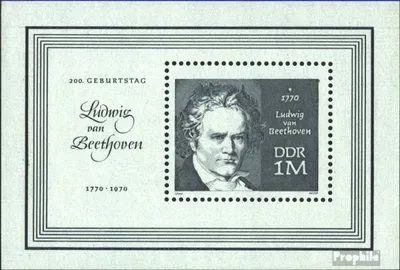 Produktbild von Briefmarken DDR 1970 Mi Block33 (kompl.Ausgabe) gestempelt 200.Geburtstag von Beethoven / Bl.33