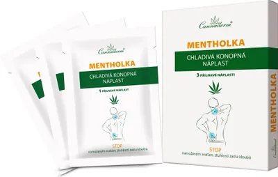 Produktbild von Cannaderm Mentholka kühlendes Hanfpflaster 3 Stück