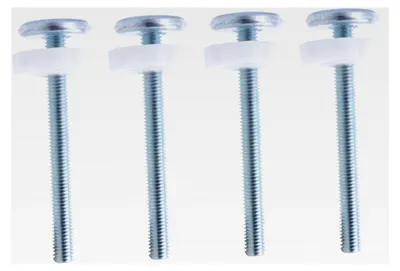 Produktbild von Druckmontierte Babygitter Schrauben Bolzen 4 Stück Weiß 100mm Gewindespindelstangen für kindersichere Schutzgitter Wandmontage ohne Bohren