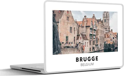 Produktbild von MuchoWow® Laptop Aufkleber Sticker Cover Belgien - Brügge - Haus 25x18 cm - Laptop-Deko