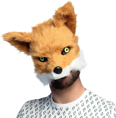 Produktbild von Plüsch Fuchs Kostüm Halbmaske - Fasching Karneval