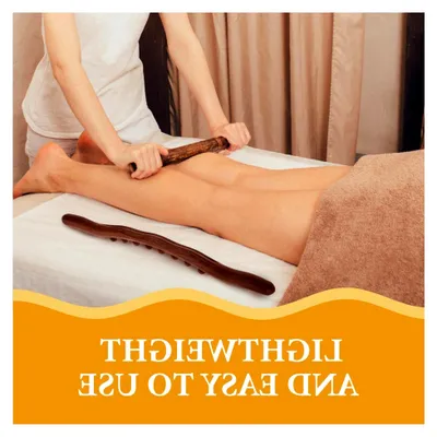 Produktbild von Holz-Massagestab mit 8 Perlen für Gua-Sha-Körpermassage