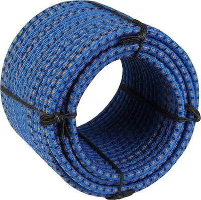 Obrázek produktu pro 8mm bungee lano pro rybaření – plachtění – plavbu lodí – kempování – plachty – 50 m, modré