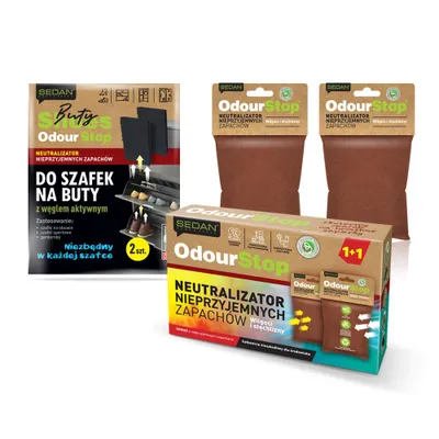 Zdjęcie produktu dla OdourStop pochłaniacz zapachów + neutralizator zapachów do szafek na buty