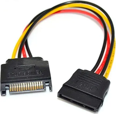 Produktbild von P26 SATA Verlängerung Kabel Stromkabel Stromadapter 15pin Stecker auf Buchse