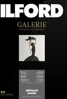 Produktbild von Ilford Galerie Metallic Gloss 260g A3+ Fotopapier 50 Blatt