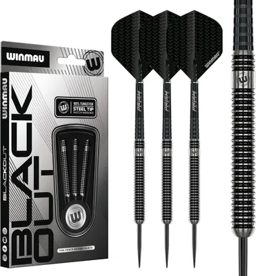 Immagine prodotto di Winmau Blackout 90% freccette in acciaio al tungsteno 22 grammi