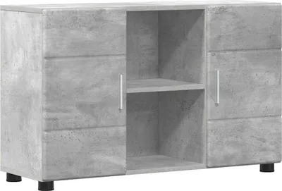 Obrázek produktu pro vidaXL Komoda FLORIN Betonová šedá 88,5 x 30,5 x 55,5 cm Dřevěný materiál