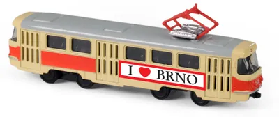 Zdjęcie produktu dla Metalowy czeski tramwaj retro 16 cm Brno