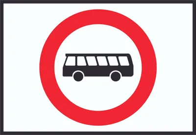 Produktbild von Durchfahrt verboten Bus Symbol Schild A2 (420x594mm)