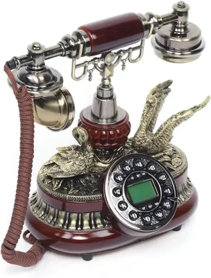 Produktbild von Schwanförmiges Vintage-Telefon - Retro Festnetztelefon - Europäischer Stil - Dekoratives Haustelefon - Deko für Wohnzimmer und Büro