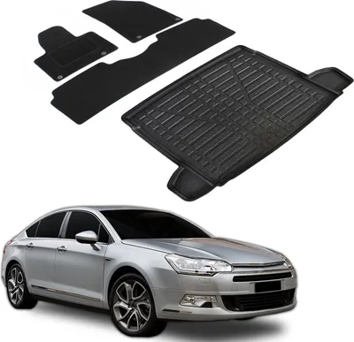 Image de Ensemble Tapis Velours Sur Mesure et Coffre TPE pour Citroen C5 2008-2017 4 Portes Berline
