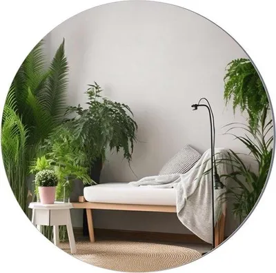 Image de Miroirs ronds autocollants de 50 cm pour la salle de bains et le salon