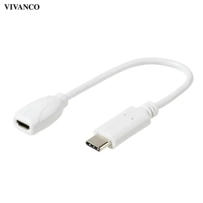 Obrázek produktu pro ViVanco™Adapter USB Type-C, USB C, micro USB, 0,1 m, Bílá