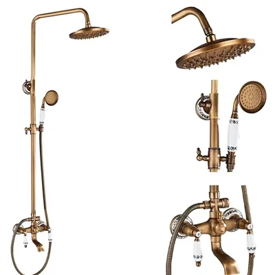 Produktbild von Duscharmatur-Set, Regenduschkopf, Doppelgriff-Drehung, E