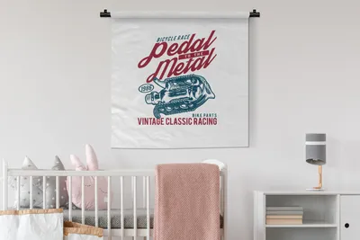 Produktbild von MuchoWow® Wandteppich Wandbehang Fahrradpedale - Retro - Angebot 90x90 cm Tapisserie Dekoration Wandtuch - Wandaufhänger