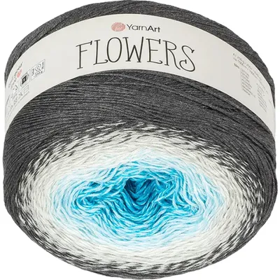 Produktbild von Yarn Art Flowers 251 Grey White Blue Strickgarn