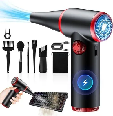Immagine prodotto di Ventilatore elettrico - Aria compressa - Pulizia di precisione - Ventilatore oscillante - Pistola ad aria compressa - Soffiatore - Oscillante - Elettrico