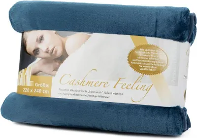 Produktbild von Gözze Premium Cashmere-Feeling Decke blau 220x240 cm