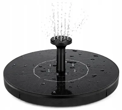 Produktbild von Solar-Springbrunnen schwimmend LED RGB 16 cm, schwarz, für Teich und Garten