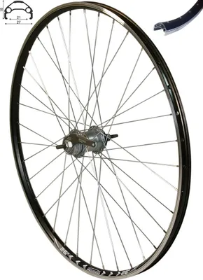 Produktbild von REDONDO 26 Zoll Hinterrad Hohlkammer Felge Schwarz mit Shimano Nexus 3 Rücktritt