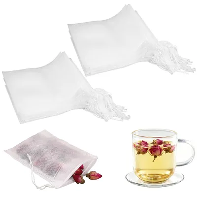 100 Teebeutel für losen Tee, 8x10 cm, Einweg-Kräuterfilter