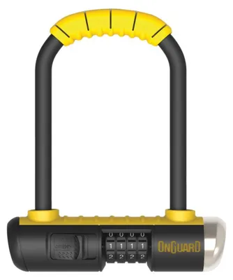 Obrázok produktu pre OnGuard 8013C U-zámok "Bulldog Mini", 90 x 140 mm, Ø 13 mm, s držiakom, čierna/žltá
