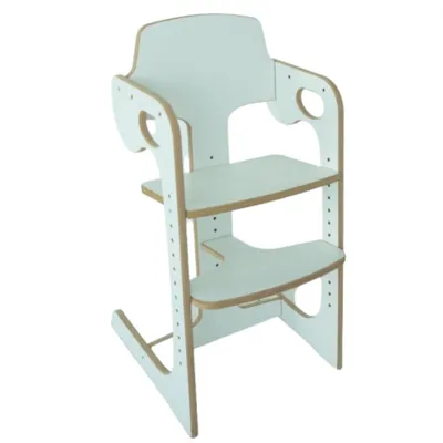 Produktbild von Weißer Holzstuhl für das Esszimmer Verstellbar  Kinder Hochstuhl