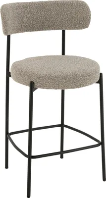 Produktbild von Barhocker aus Metall mit Bouclé-Stoff