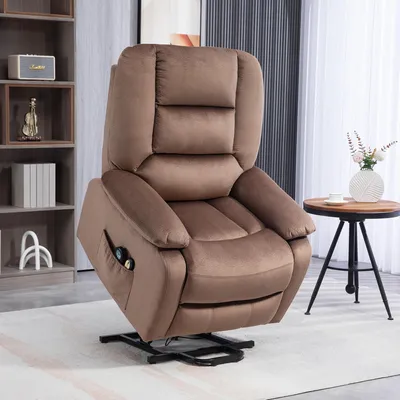 Imagen del producto de Sillón reclinable Sweiko con función de masaje, 90x93x110 cm, color marrón