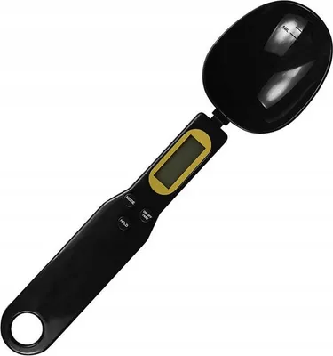 Image de KITCHEN GEWIGTE Cuillère à main avec MESURE DE PRECISION Affichage LCD Noir