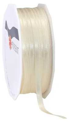 Geschenkband Polyester creme 50 m x 6 mm