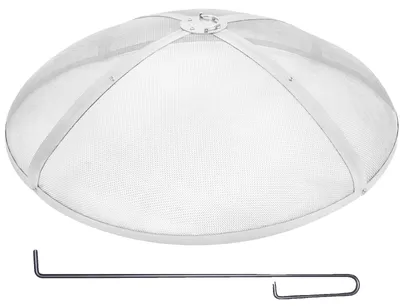 Produktbild von VEVOR Feuerschalenabdeckung, 20" tragbare Feuerschale Funken-Schutzschirm, Edelstahl Metallabdeckung, leicht zu öffnendes Zubehör für Holzfeuer und Campingkocher, für Außenpatio-Feuerschalen im Garten, 36 Zoll-a, Rund-a