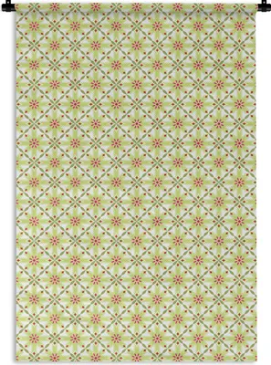 Produktbild von MuchoWow® Wandteppich Wandbehang Bohème - Muster - Blumen 120x180 cm Tapisserie Dekoration Wandtuch - Schlafzimmer - Dekorationen für das Haus