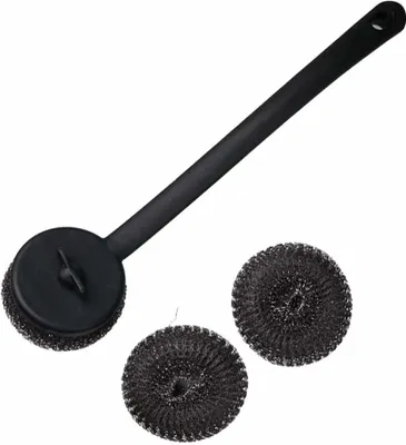 Produktbild von Clean Grillbürste rund, 2x extra Pads